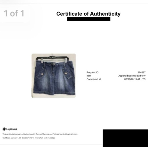 Burberry Authentic London Denim Dark Blue Mini Skirt Size USA 8 - Picture 9 of 9